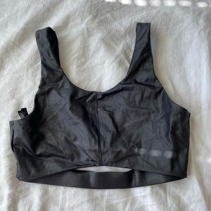 Victoria Secret Sport Black Shiny Sports Bra